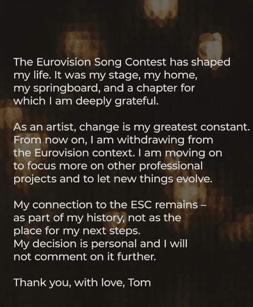 Заявление Кончиты Вурст