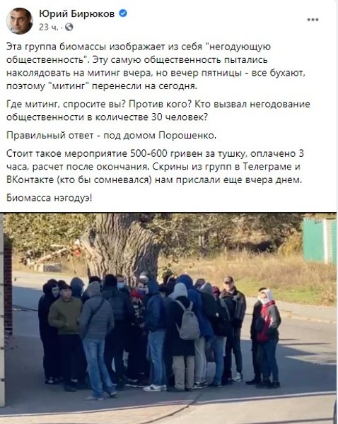 Юрій Бірюков про розцінки мітингу