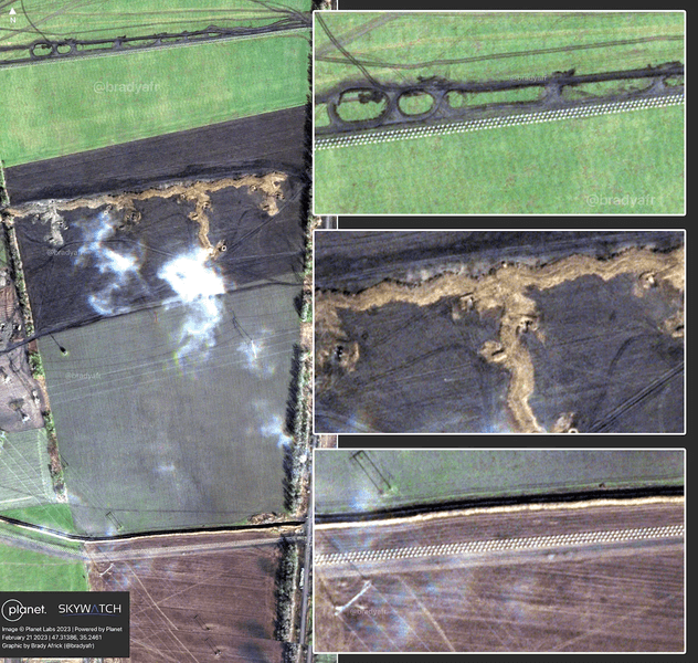 укрепления ВС РФ, оборона ВС РФ, спутниковый снимок, карта боевых действий
