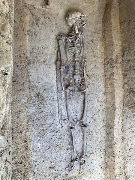 Скелет, могила, франки