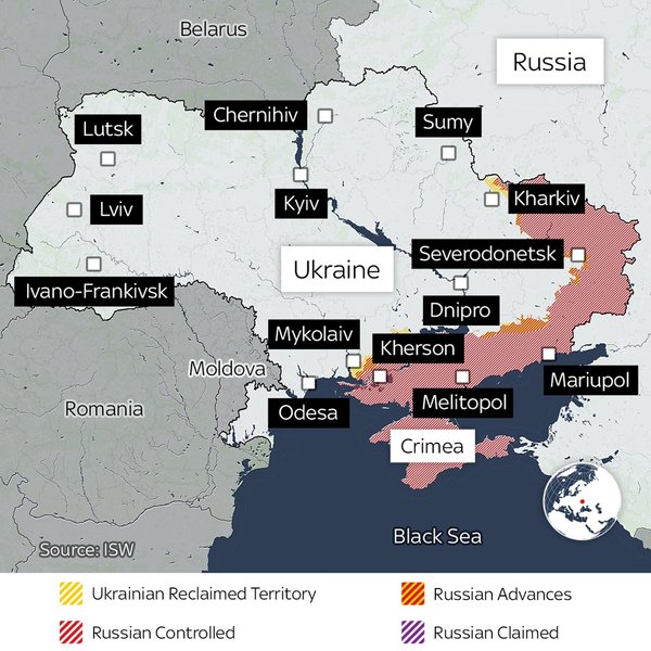 Карта боїв в Україні: травень 2022