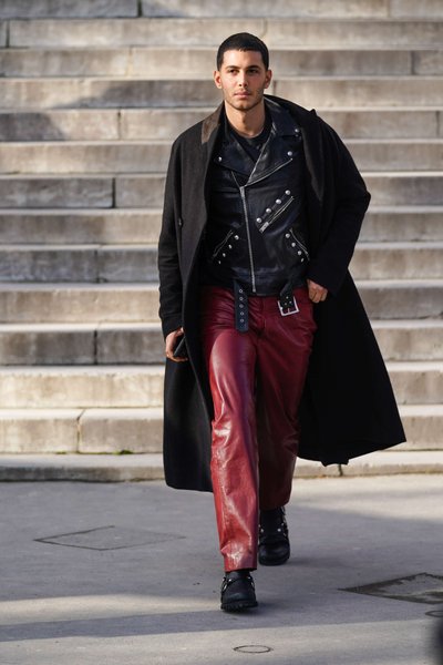 Мужские кожаные брюки 2020-2021