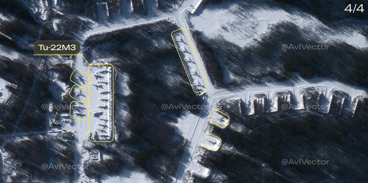 самолеты РФ на авиабазе Оленья