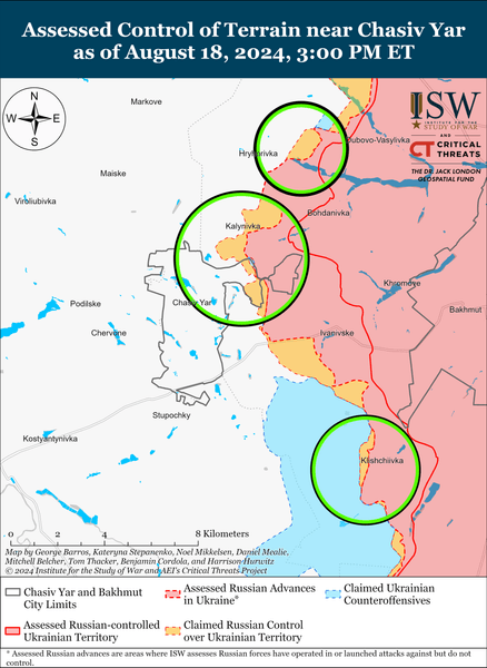 Часів Яр карта боїв