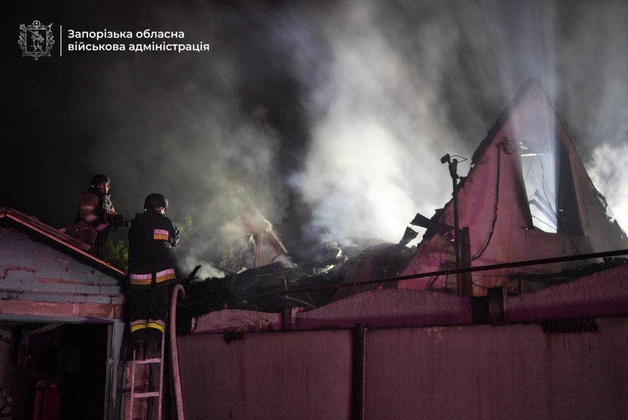 Наслідки атаки "шахедами" по Запоріжжю