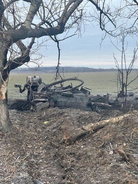 Підбита військова техніка РФ.