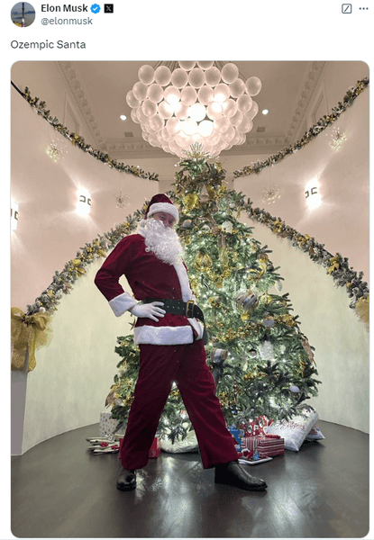 Илон Маск санта оземпик