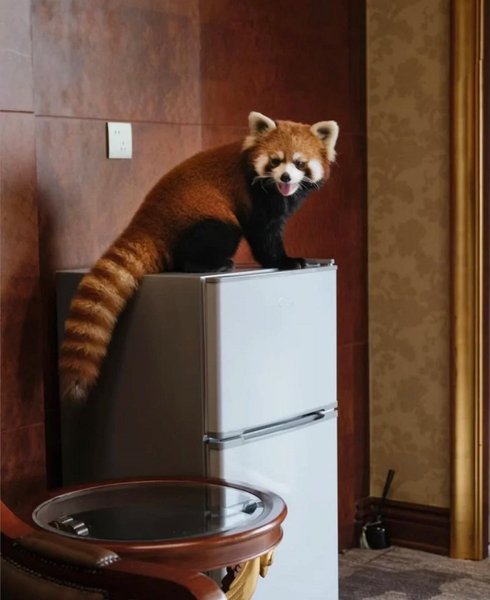 червона панда китайський готель