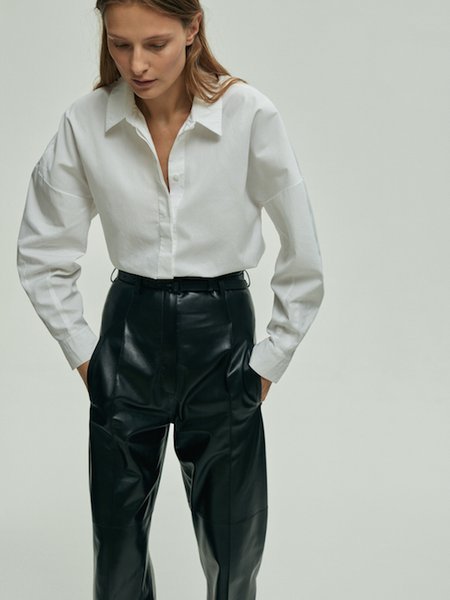 Кожаные брюки, фото, брюки из кожи, Коллекция Izeta 2020