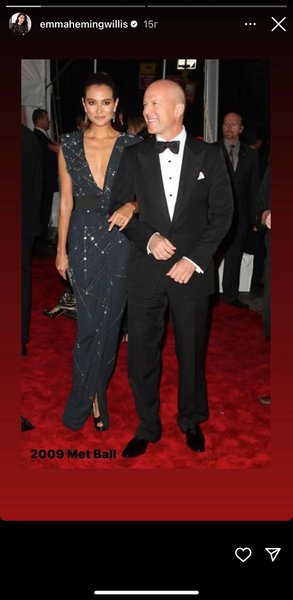 Брюс Уиллис с женой Эммой на Met Gala 2009