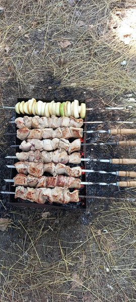 шашлики, шампури