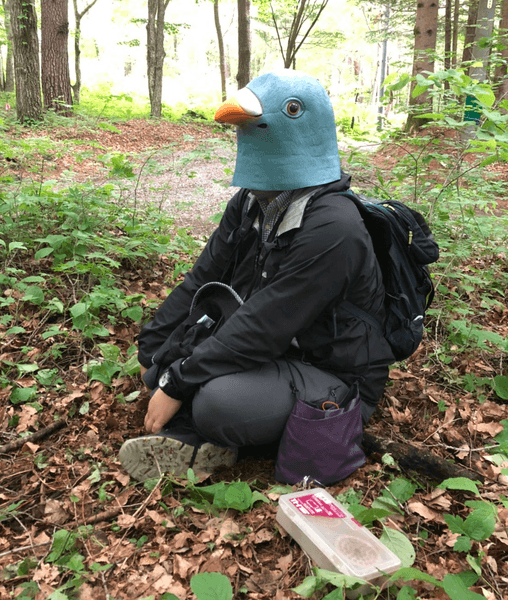 Ученый в маске птицы, ученый, маска птицы, год ходил в маске, изучает язык птиц, пытался приблизиться к птицам,