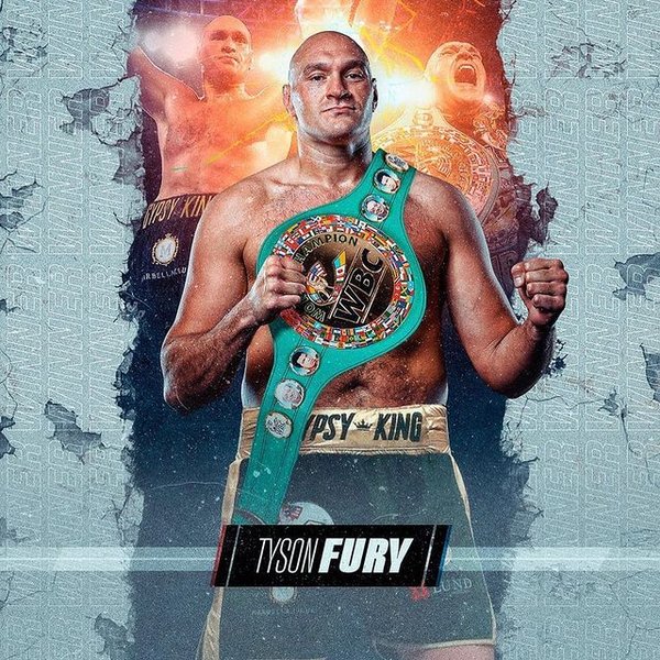 Тайсон Фьюри с поясом чемпиона
