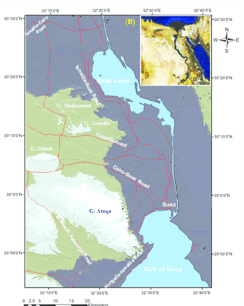 суэцкий канал, карта