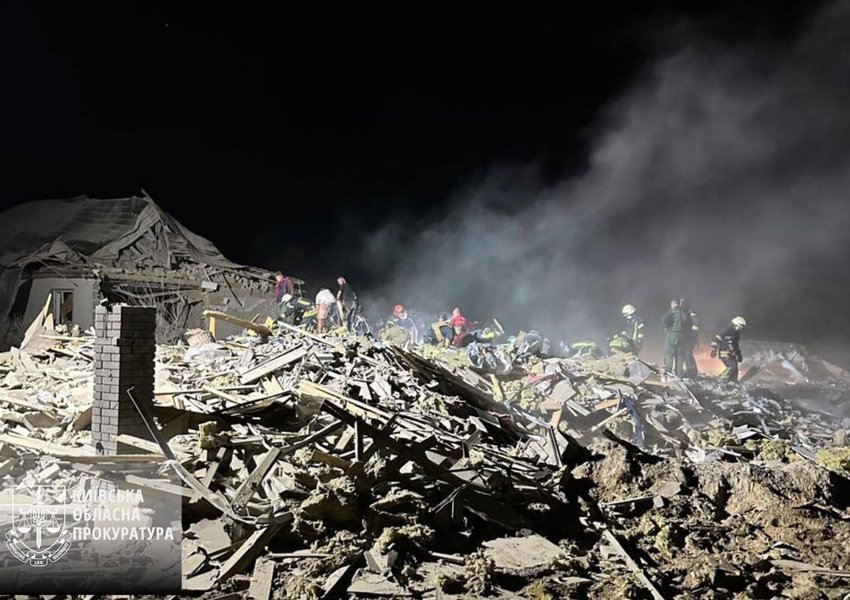 Ракетний удар по Київській області