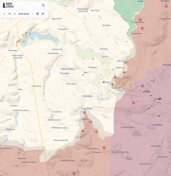 просування зс рф, мапа боїв за нью-йорк