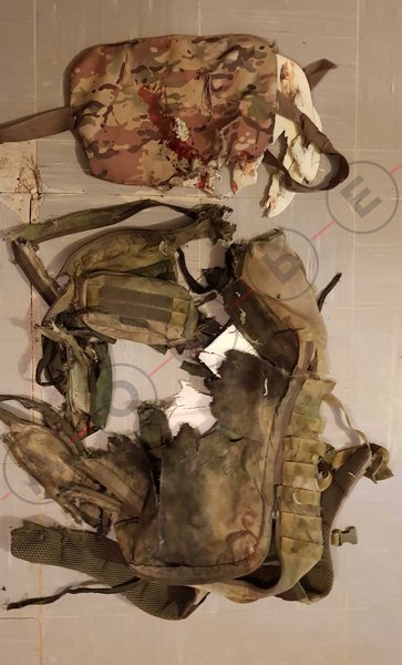 Рюкзак наемника после взрыва