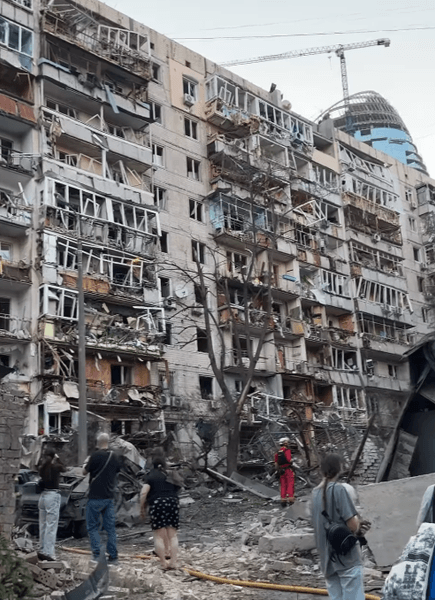 последствия удара по Киеву