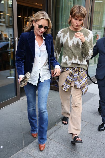 кейт мосс, модные джинсы, буткат, джинсы буткат, Bootcut