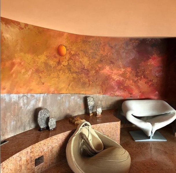 Bubble Palace, интерьер, дом Пьера Кардена