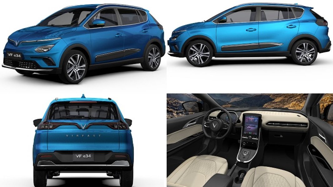 электромобиль, VF e34, экстерьер, интерьер,