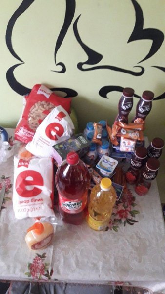 продуктовый набор, общежитие в Вишневом