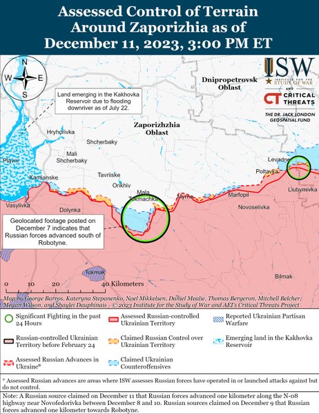 Участок фронта, Работино и Приютино