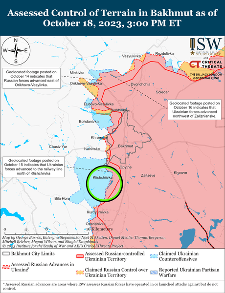 бахмут, донбас, карта боїв, isw, ситуація на фронті