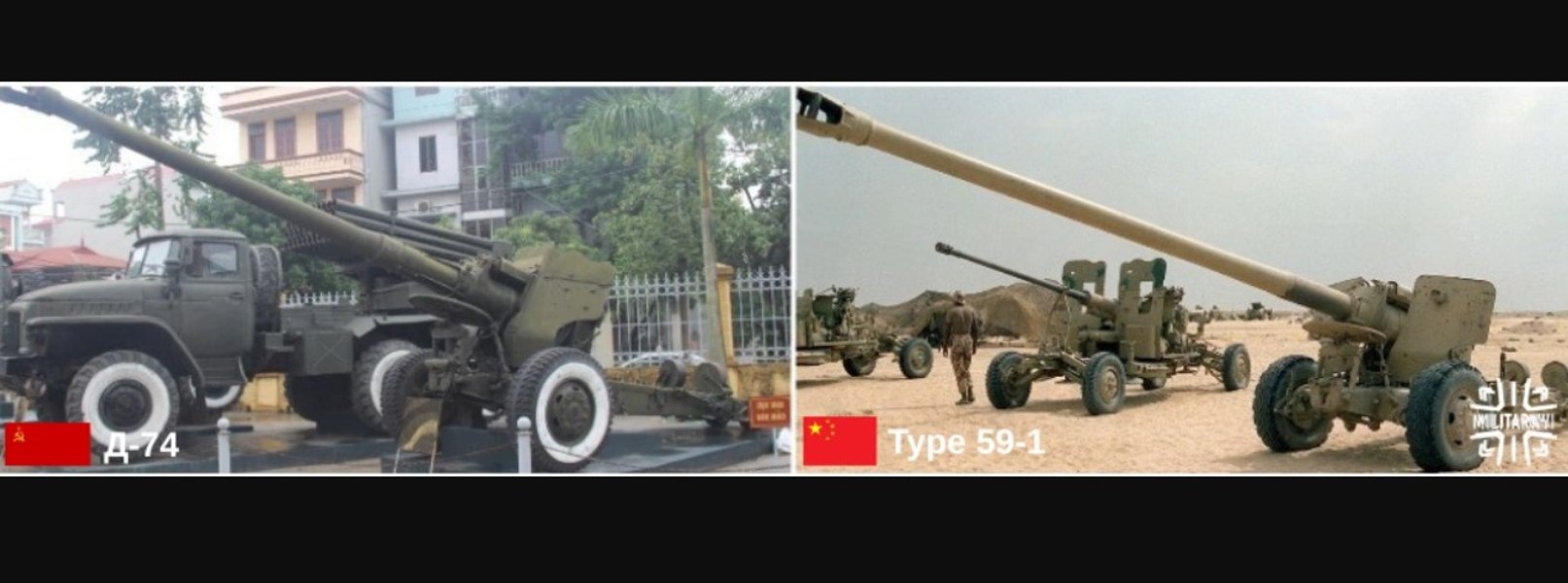 пушки РФ и Китая