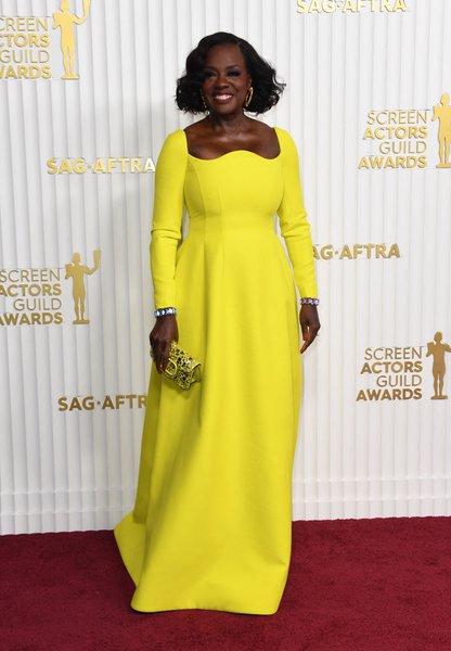 красная дорожка, SAG Awards, виола дэвис, желтое платье