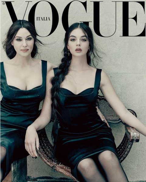 Vogue, моника беллуччи, дева кассель, фотосессия, обложка