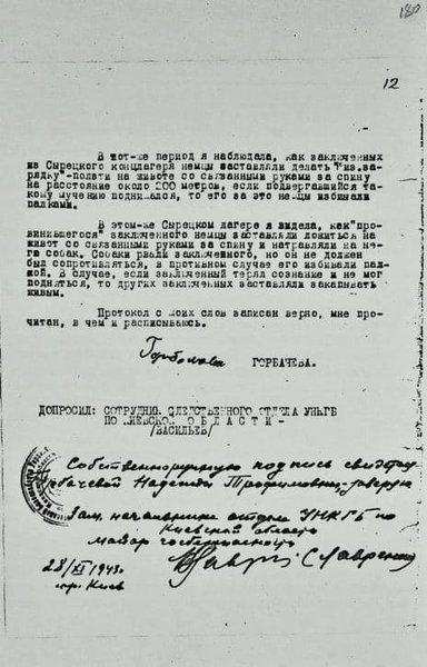 Надежда Горбачева, Бабий Яр, казни,