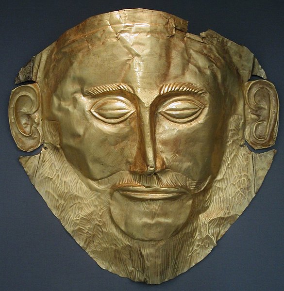 Стародавня Греція, золота маска, маска царя Агамемнона, Генріх Шліман