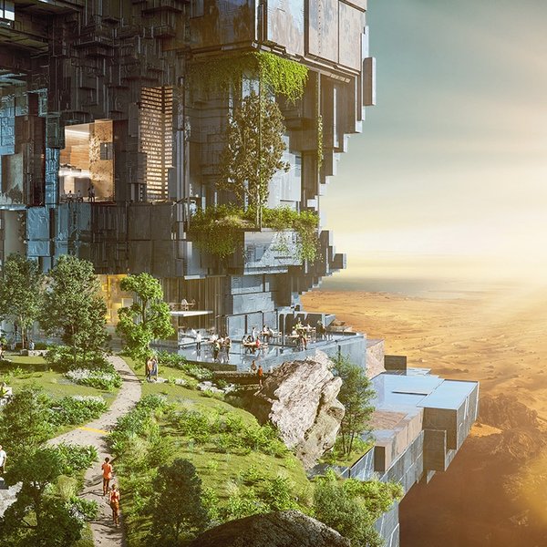 горизонтальный небоскреб линия, неом, саудовская аравия, горизонтальный небоскреб, The Line