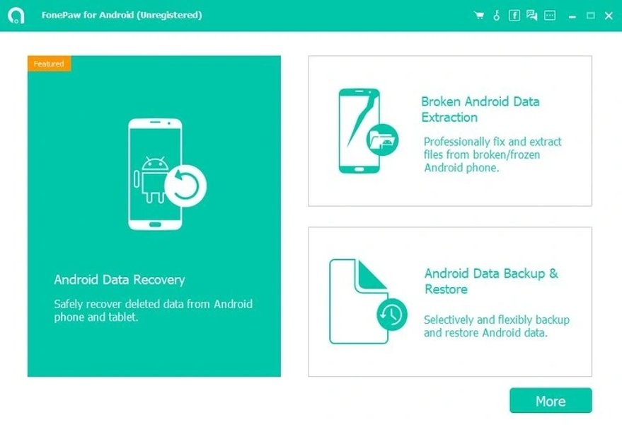 Запуск программы  FonePaw Android Data Recovery
