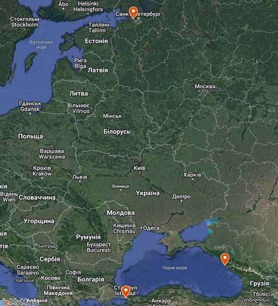 Порты с яхтами Путина