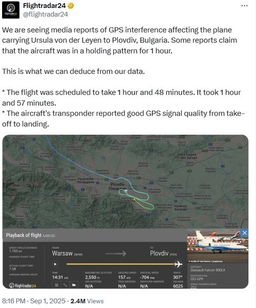 пост Flightradar24