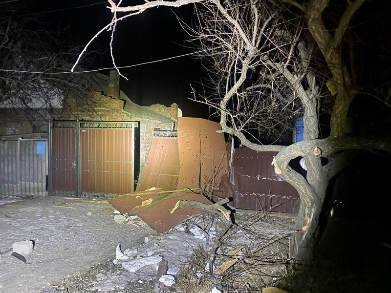 Наслідки удару з важкої артилерії у Нікополі