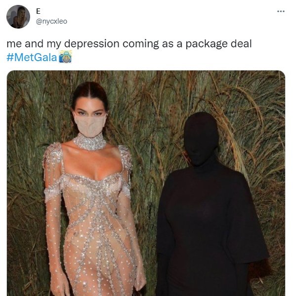 ким кардашьян, Met Gala 2021, мем