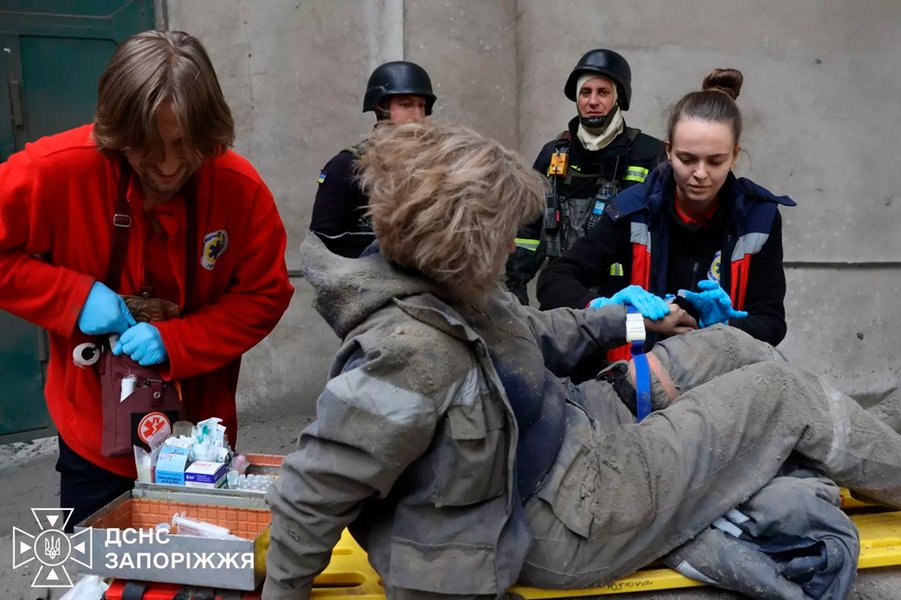 Последствия удара по предприятию в Запорожье