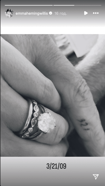 Обручальное кольцо жены Брюса Уиллиса