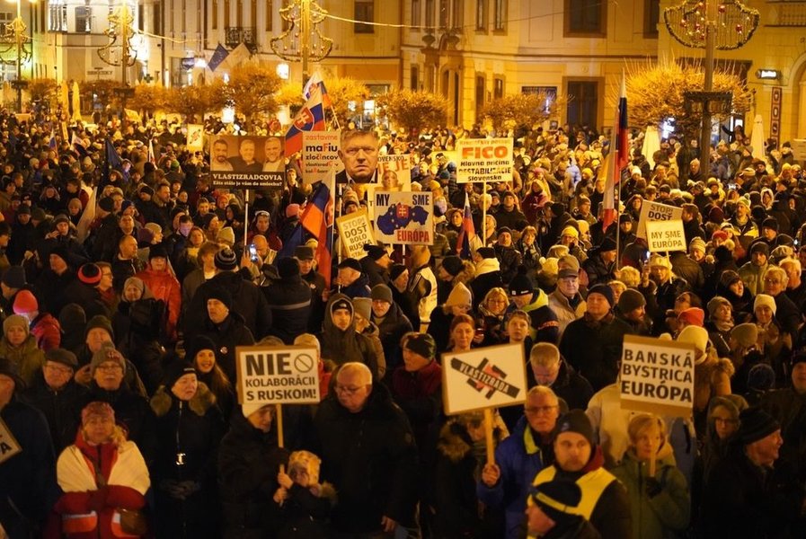 Протесты в Словакии