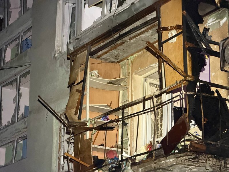 Повреждена многоэтажка в Одессе