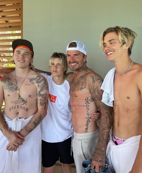 Дэвид Бекхэм, дети, отпуск