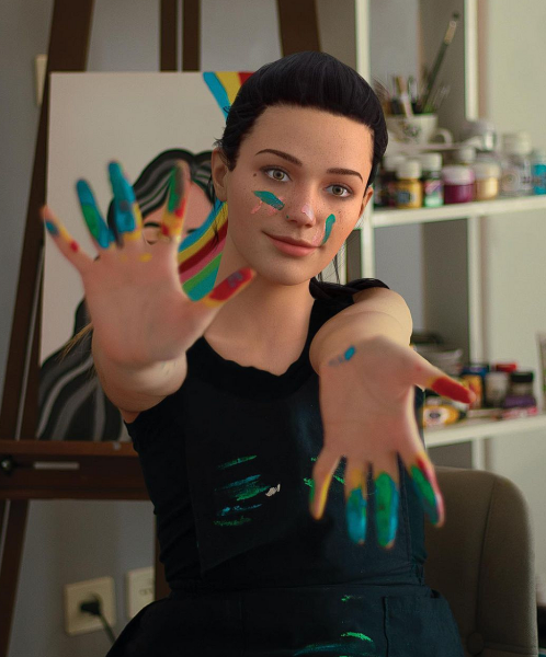 Модель-ІІ, Лея Лав Модель-ШІ, Лея Лав, модель, красуня, дівчина створена на базі ШІ, штучний інтелект, реклама, гроші, соцмережі, підписники