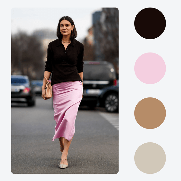 Шоколадний + блідо-рожевий + бежевий + меланж