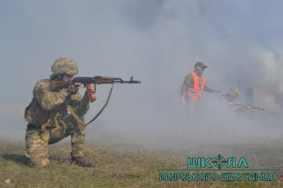 морпех, учения, украина, всу, небо, дым