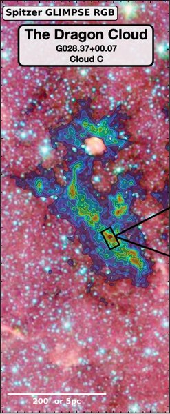 молекулярна хмара, хмара Дракона, космос