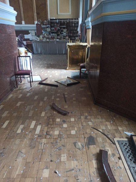 Успенський собор у Харкові. Обстріли