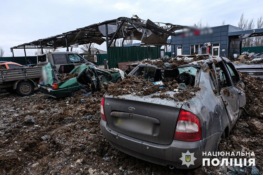 Последствия обстрела Селидово